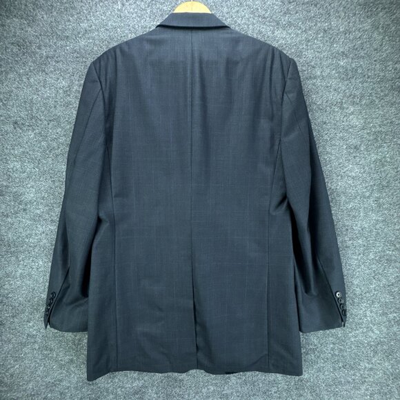 Brooks Brothers 346 Suit Mens Jacket 41L Pants 36W 2PC Blue Check Wool Blend - Picture 4 of 15